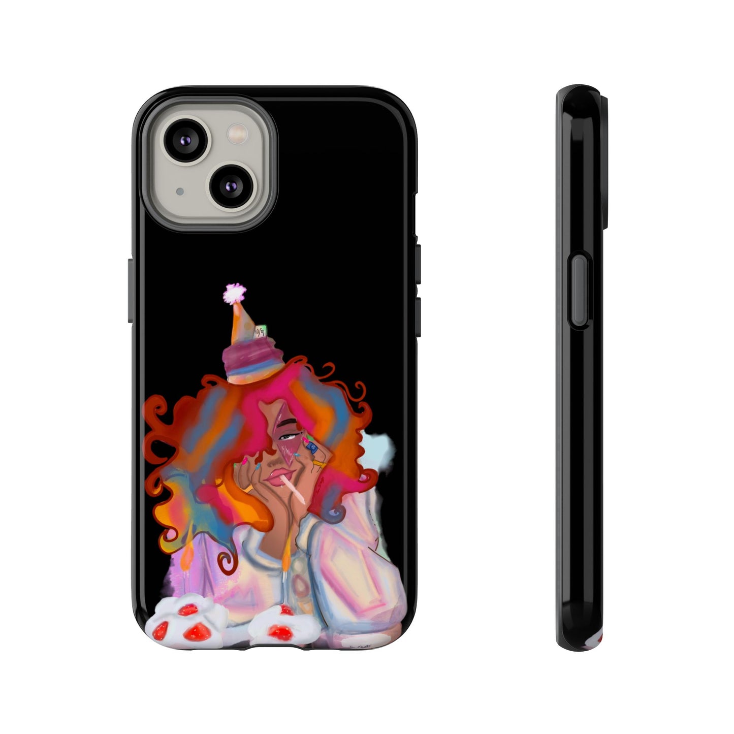 Custom ‘ Confetti Hues’  Art Design - Tough Cases (Black)