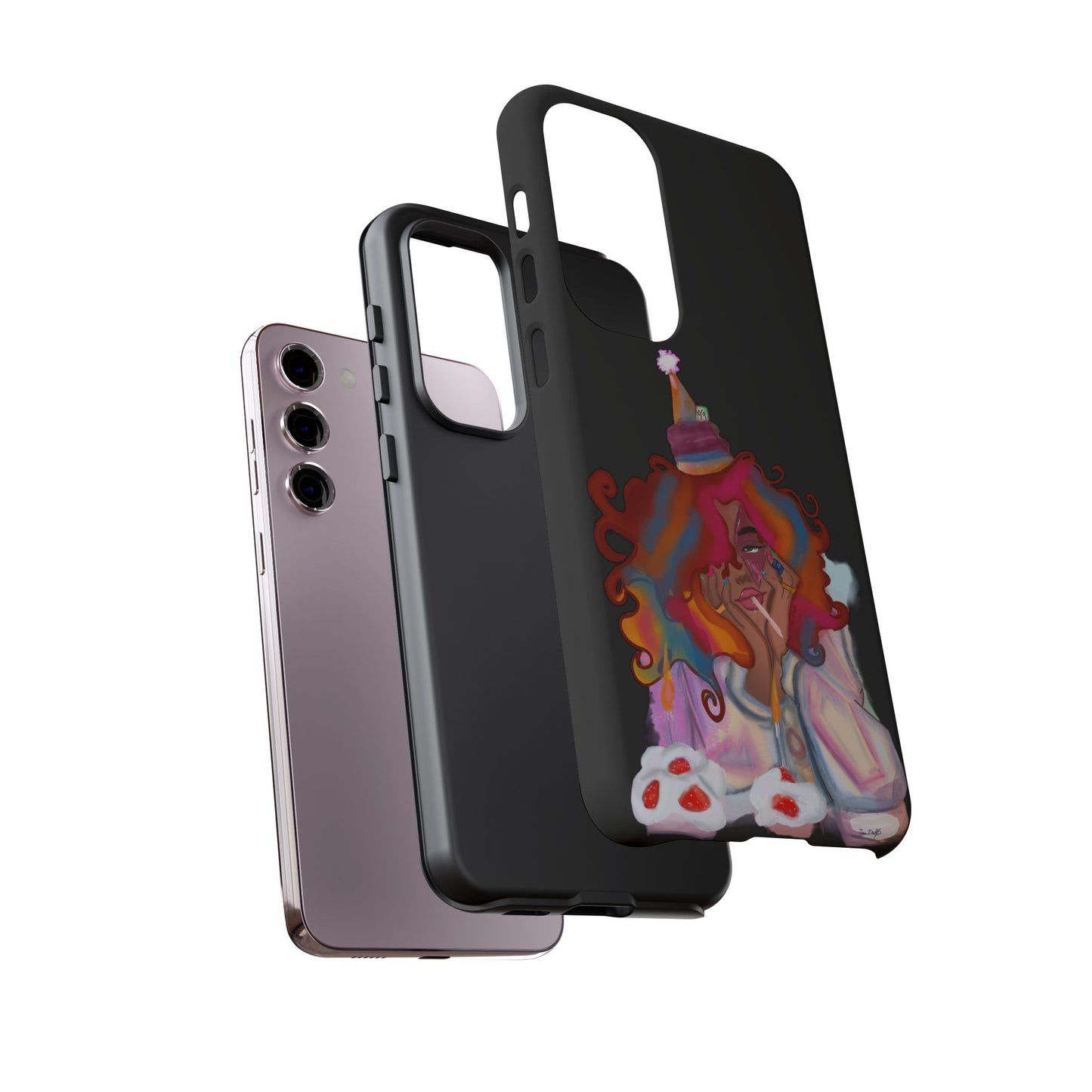 Custom ‘ Confetti Hues’  Art Design - Tough Cases (Black)