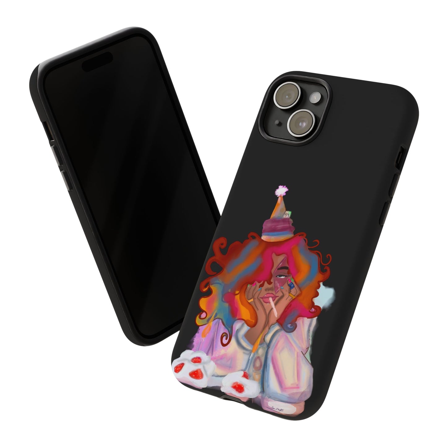 Custom ‘ Confetti Hues’  Art Design - Tough Cases (Black)