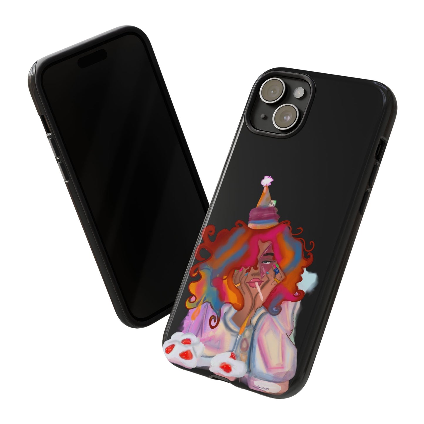 Custom ‘ Confetti Hues’  Art Design - Tough Cases (Black)