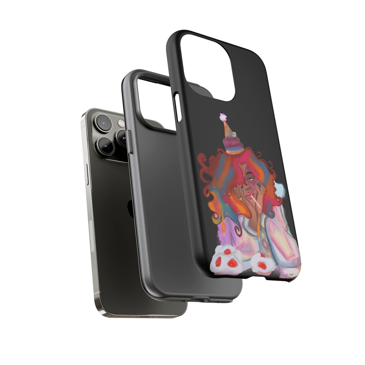 Custom ‘ Confetti Hues’  Art Design - Tough Cases (Black)