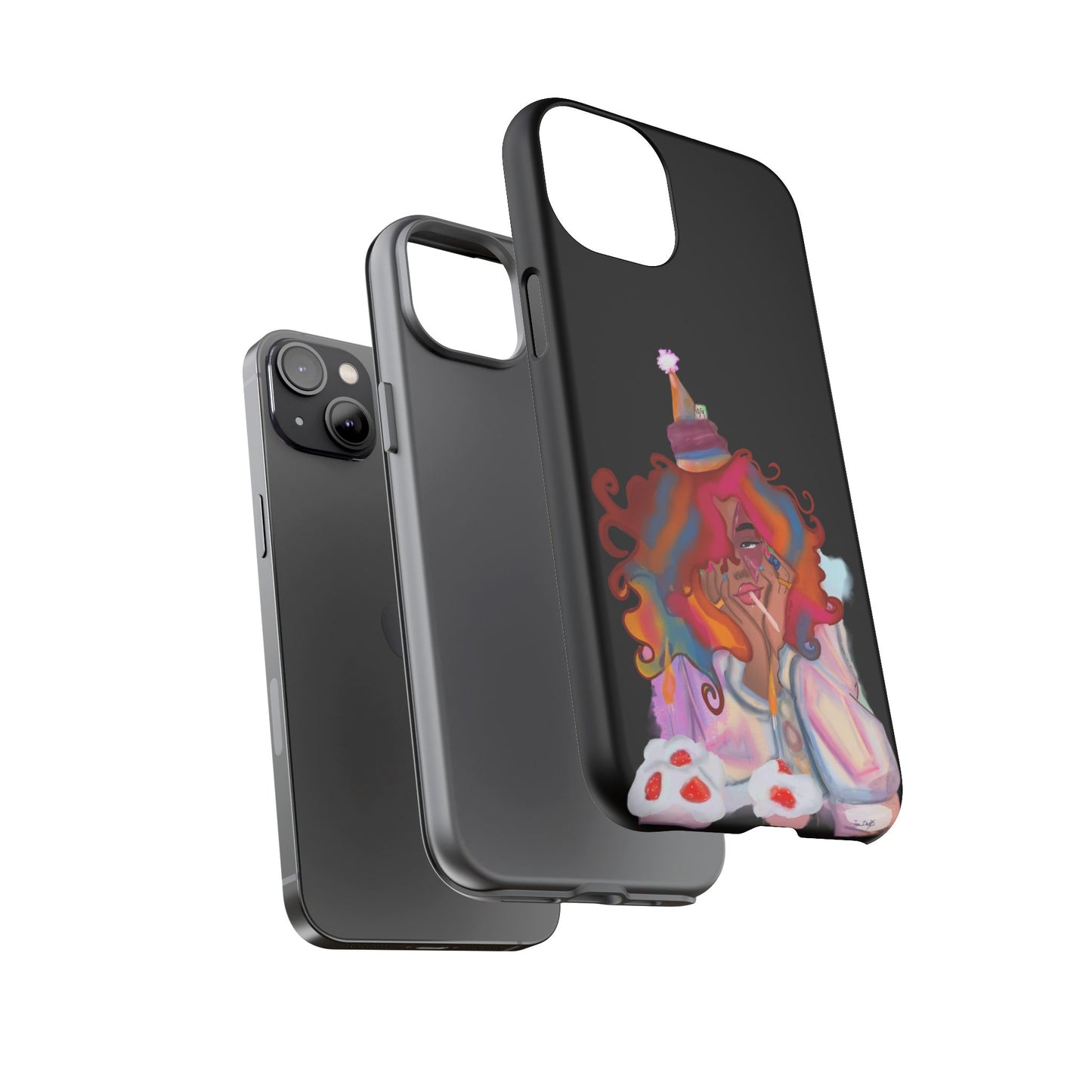 Custom ‘ Confetti Hues’  Art Design - Tough Cases (Black)