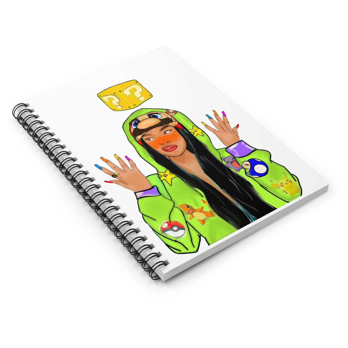 'Gamer' Custom Art Spiral Notebook - Ruled Line