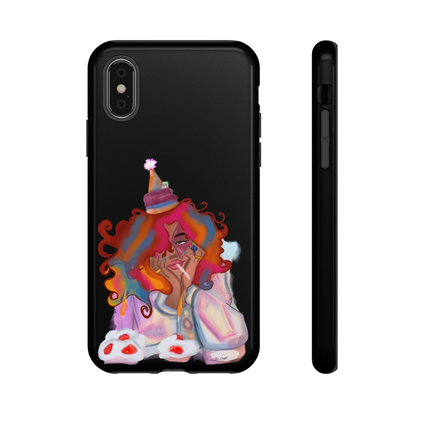 Custom ‘ Confetti Hues’  Art Design - Tough Cases (Black)