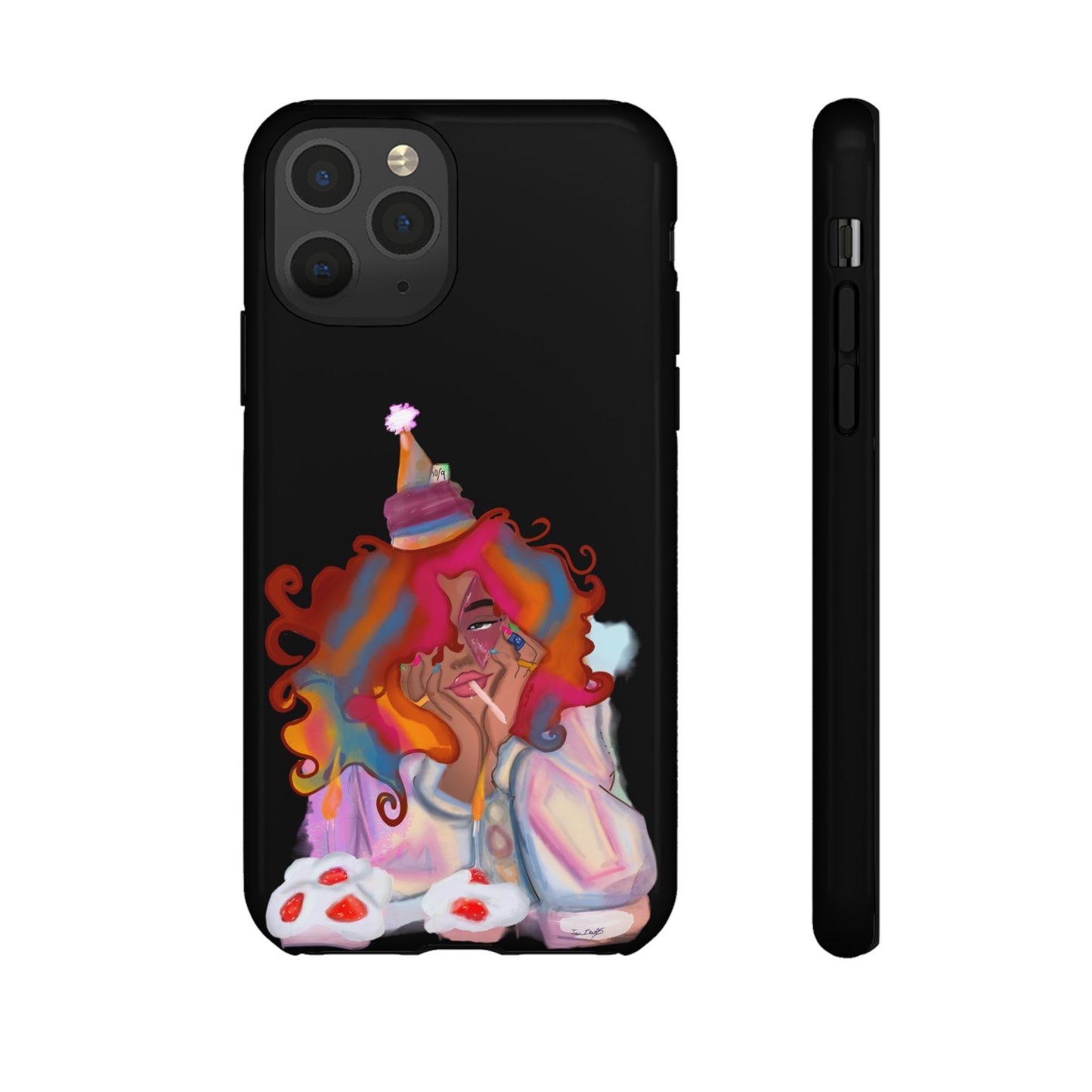 Custom ‘ Confetti Hues’  Art Design - Tough Cases (Black)