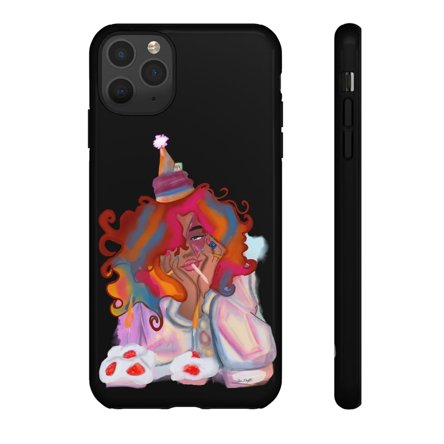 Custom ‘ Confetti Hues’  Art Design - Tough Cases (Black)