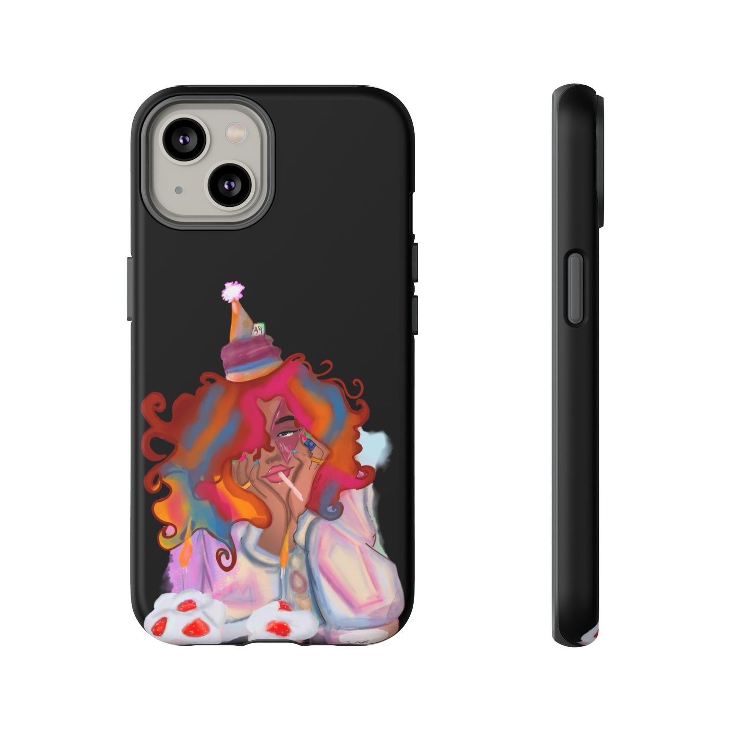 Custom ‘ Confetti Hues’  Art Design - Tough Cases (Black)