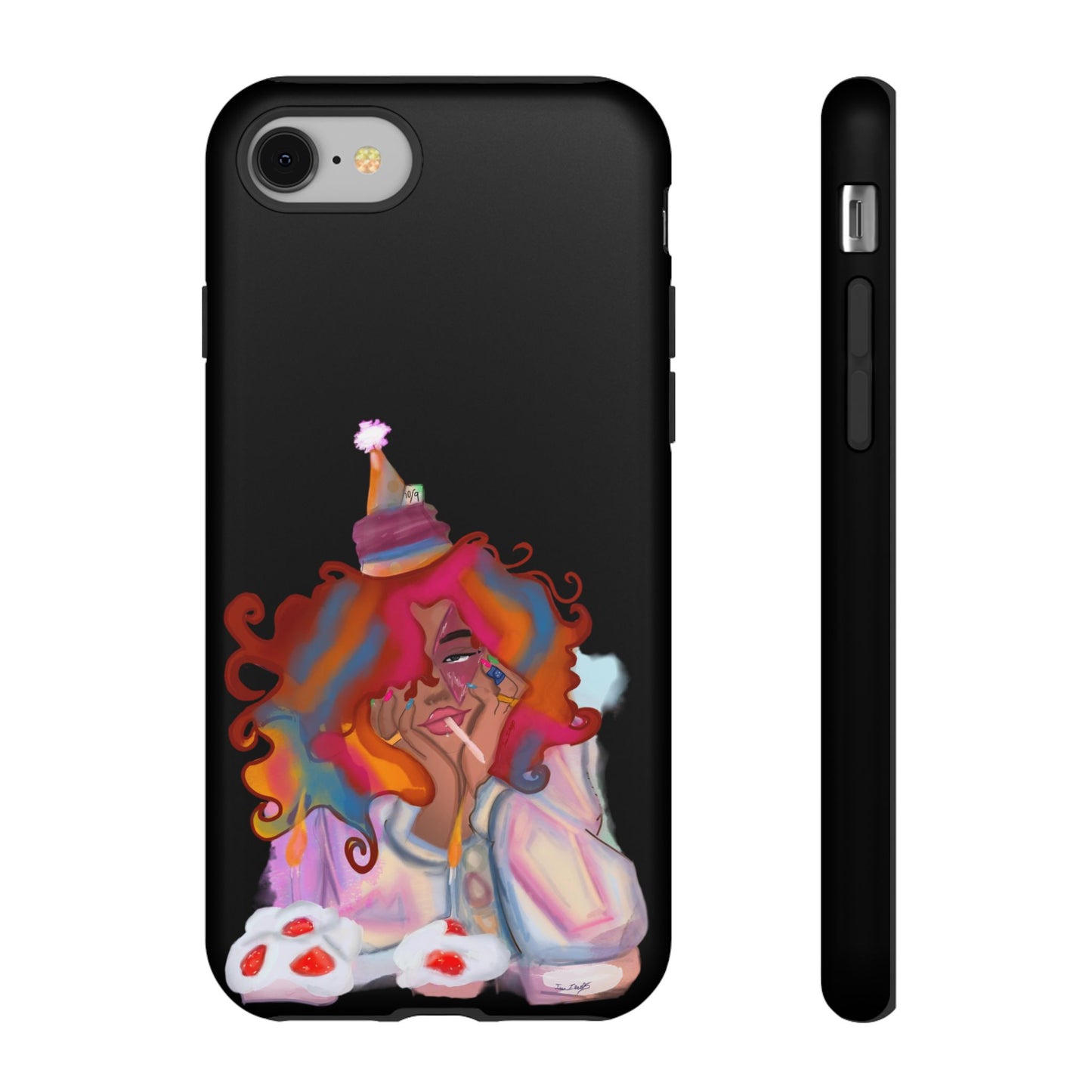 Custom ‘ Confetti Hues’  Art Design - Tough Cases (Black)