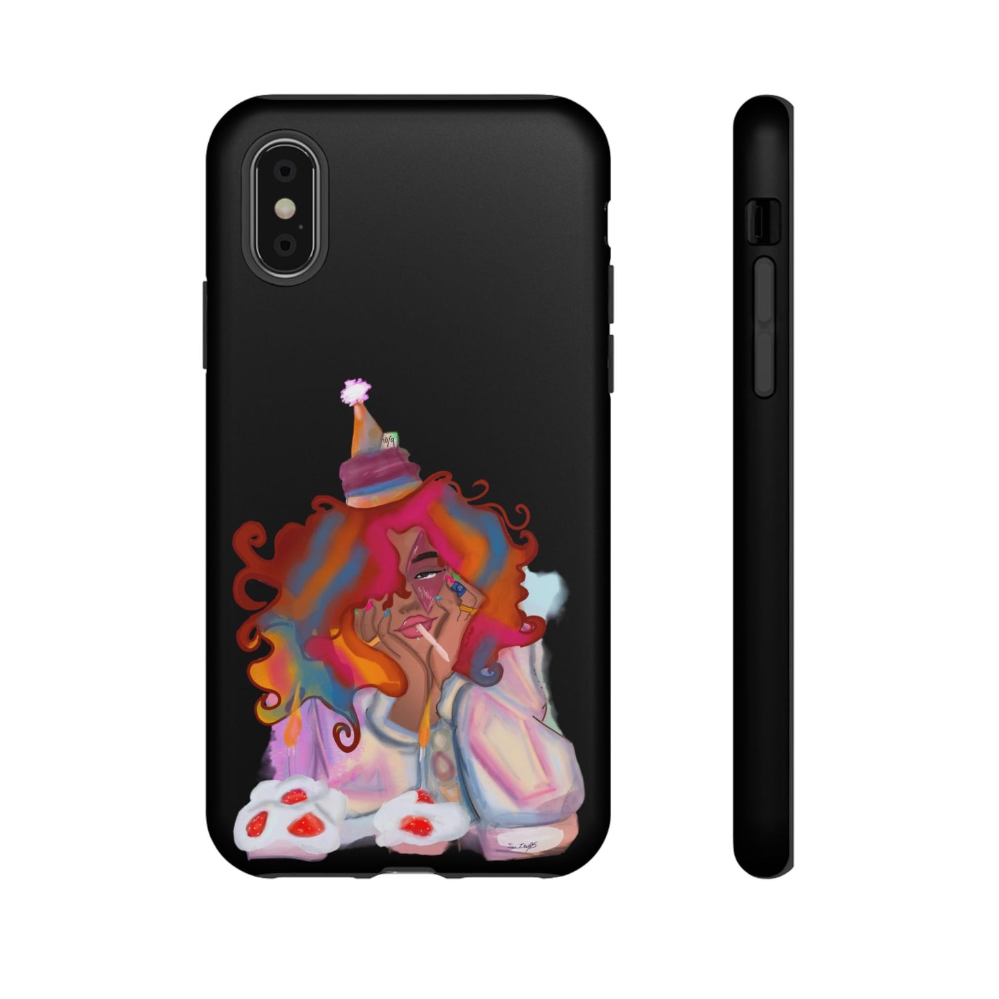 Custom ‘ Confetti Hues’  Art Design - Tough Cases (Black)