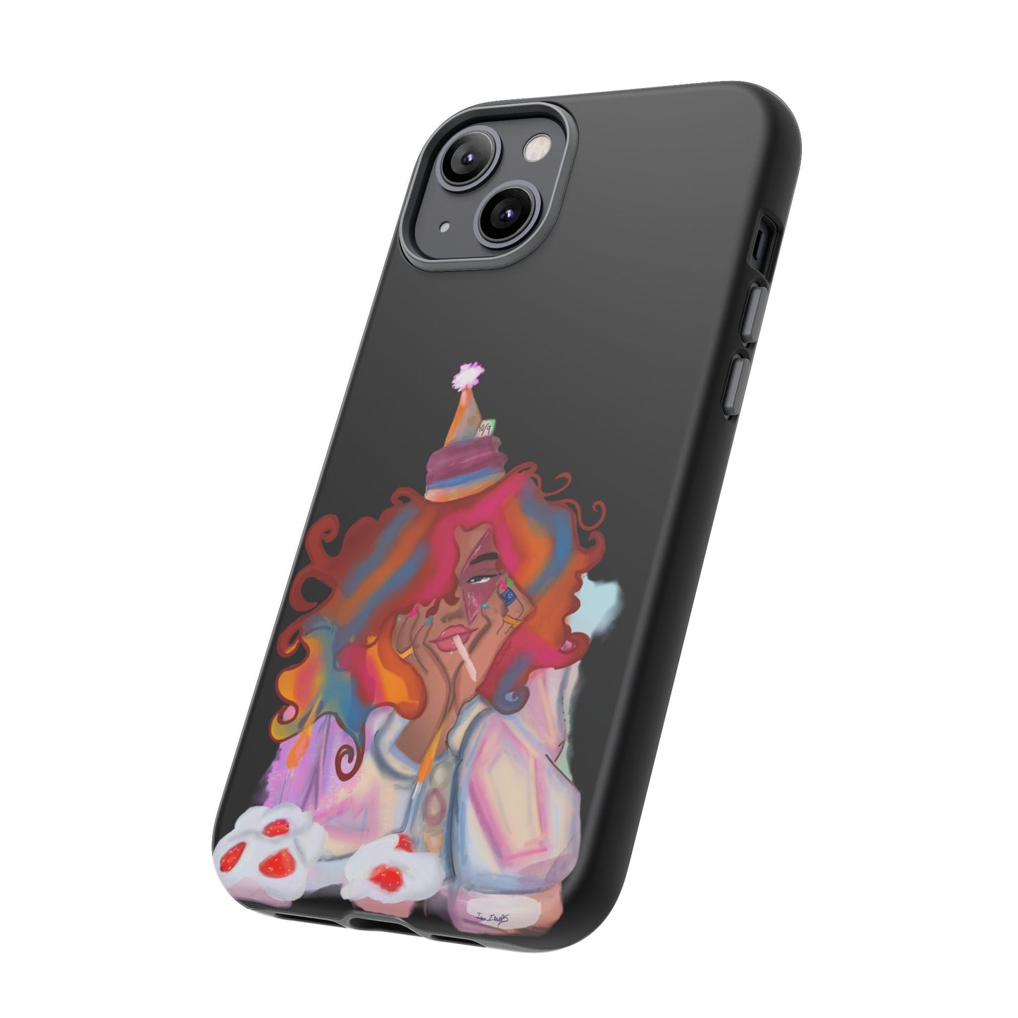 Custom ‘ Confetti Hues’  Art Design - Tough Cases (Black)