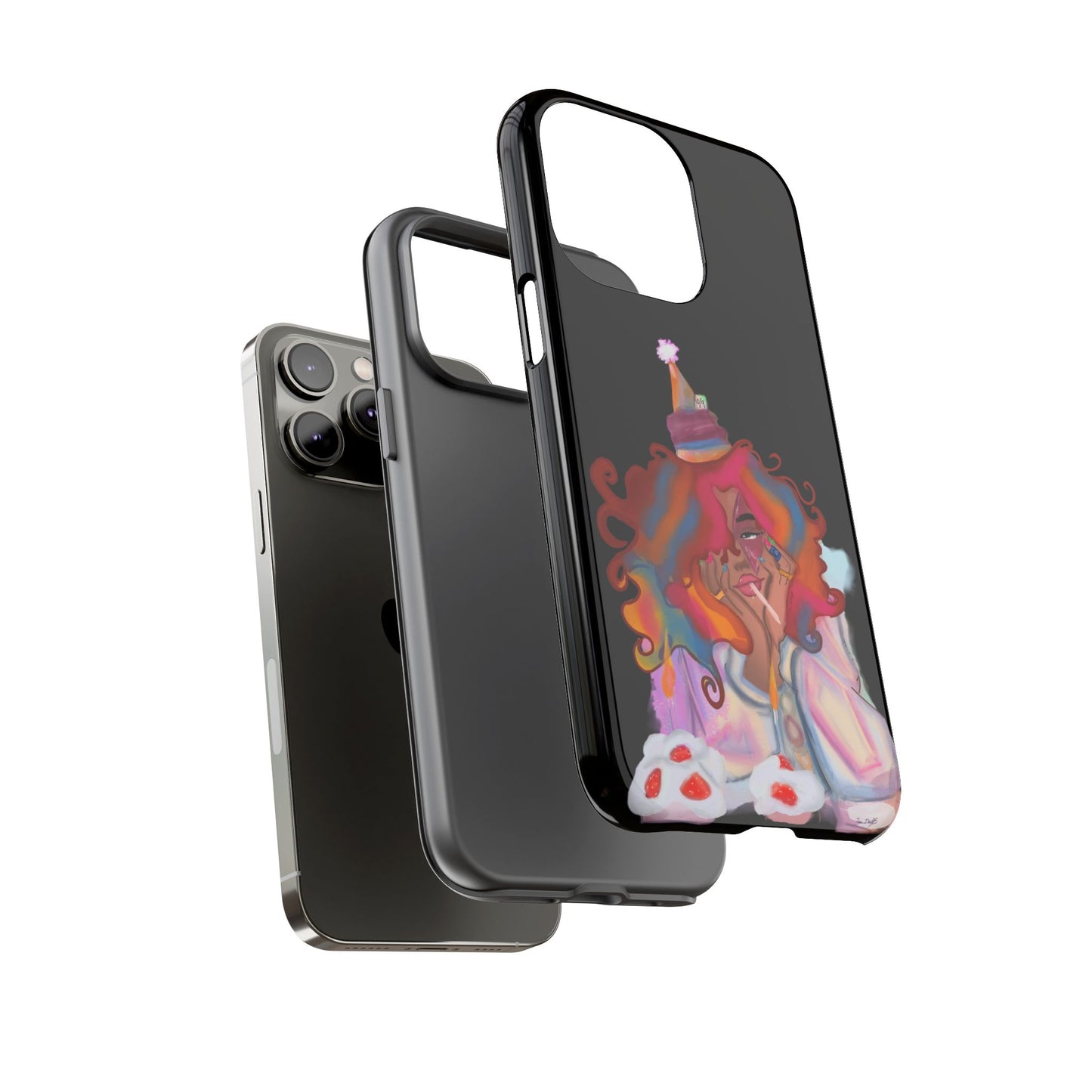 Custom ‘ Confetti Hues’  Art Design - Tough Cases (Black)