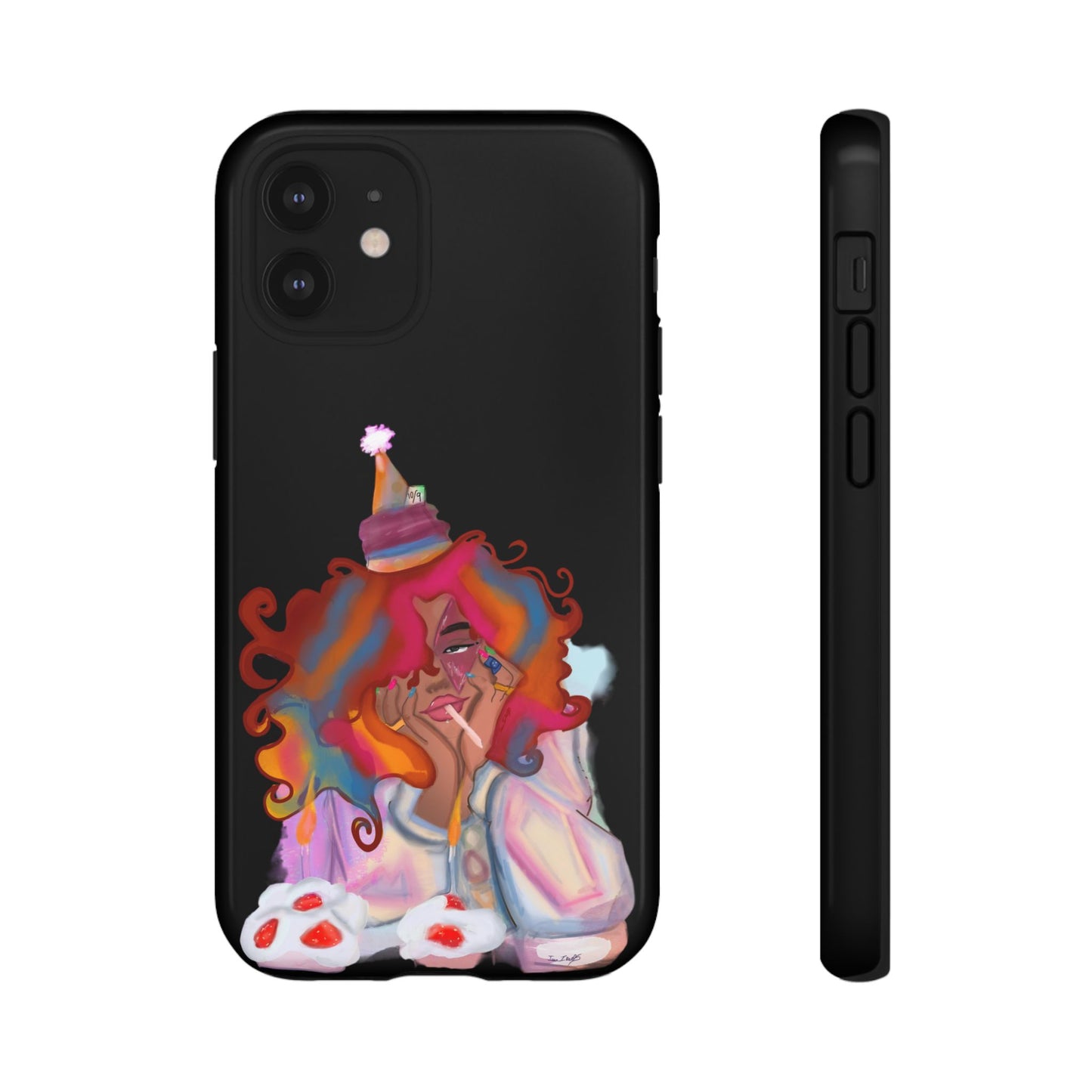 Custom ‘ Confetti Hues’  Art Design - Tough Cases (Black)