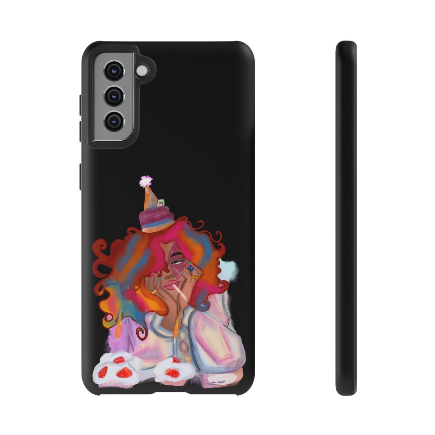 Custom ‘ Confetti Hues’  Art Design - Tough Cases (Black)