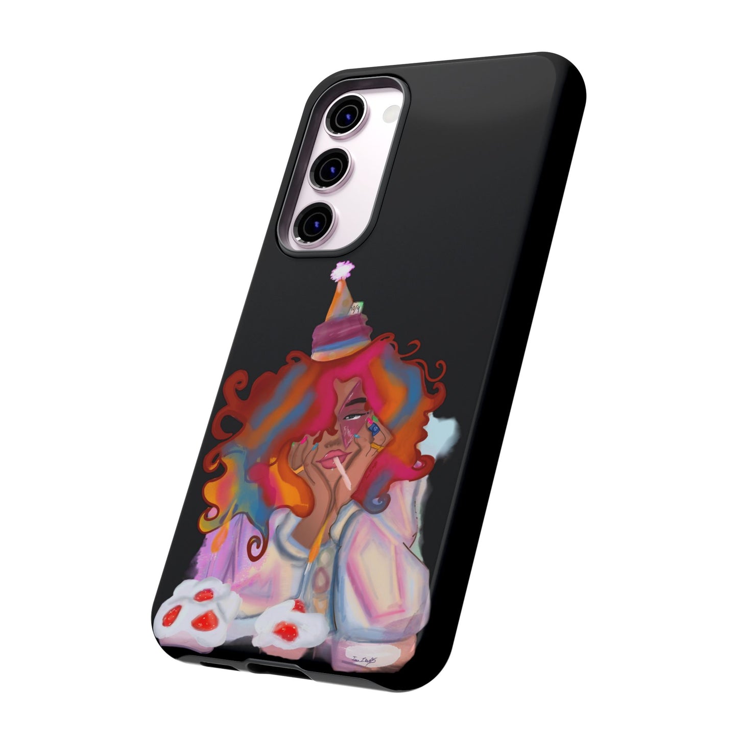 Custom ‘ Confetti Hues’  Art Design - Tough Cases (Black)