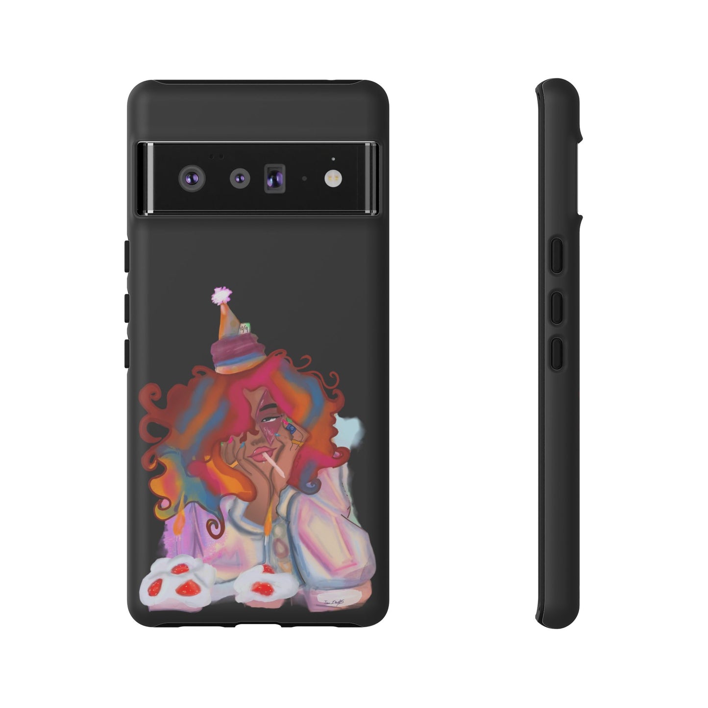 Custom ‘ Confetti Hues’  Art Design - Tough Cases (Black)