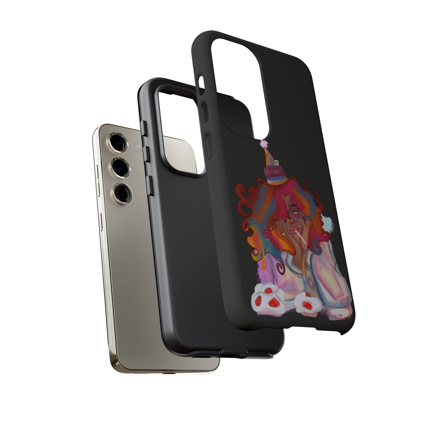 Custom ‘ Confetti Hues’  Art Design - Tough Cases (Black)