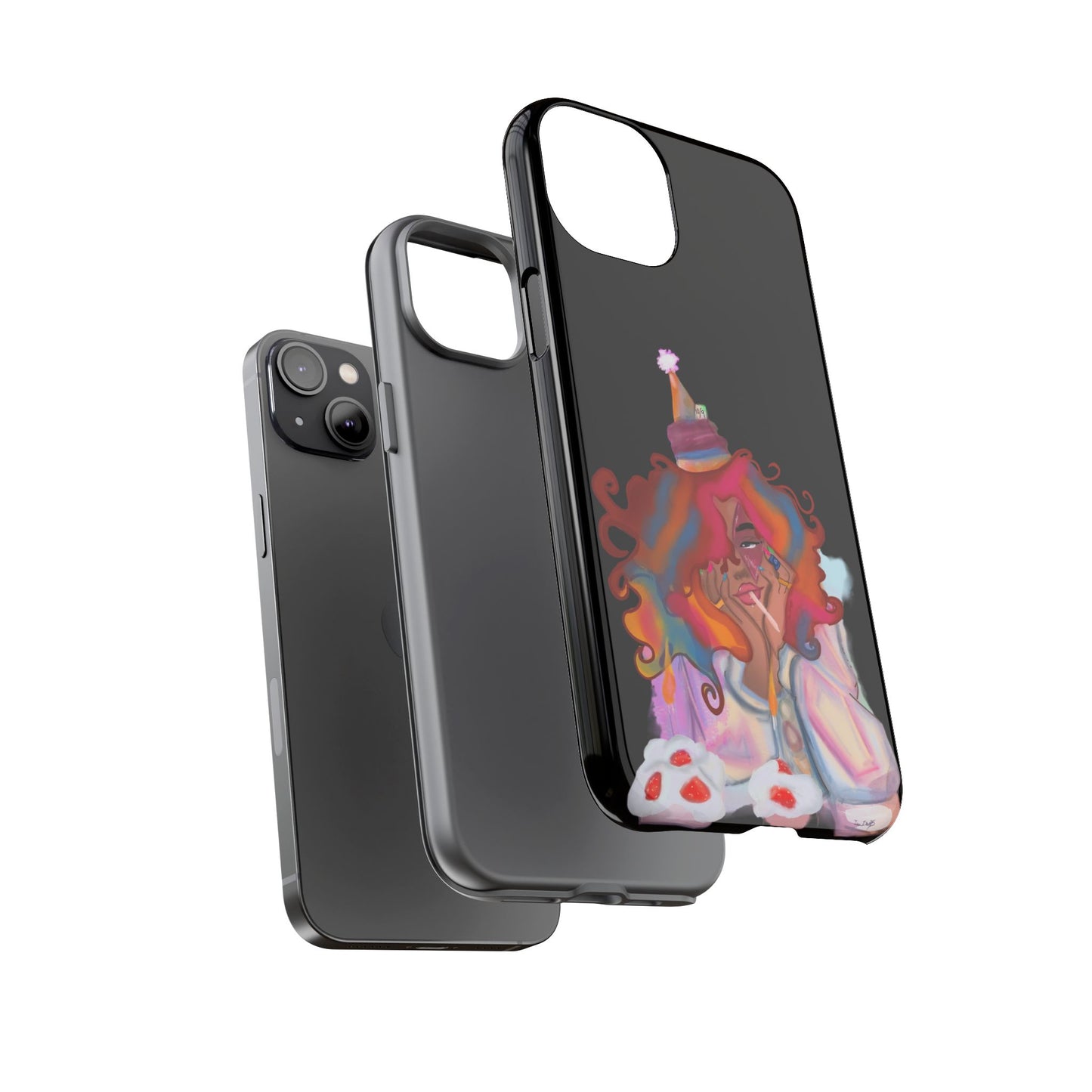 Custom ‘ Confetti Hues’  Art Design - Tough Cases (Black)