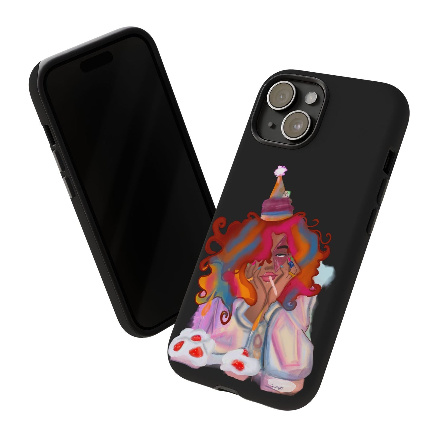 Custom ‘ Confetti Hues’  Art Design - Tough Cases (Black)