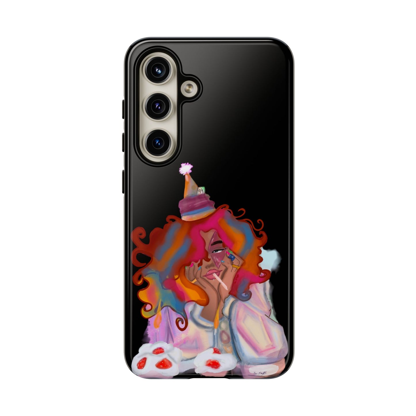 Custom ‘ Confetti Hues’  Art Design - Tough Cases (Black)