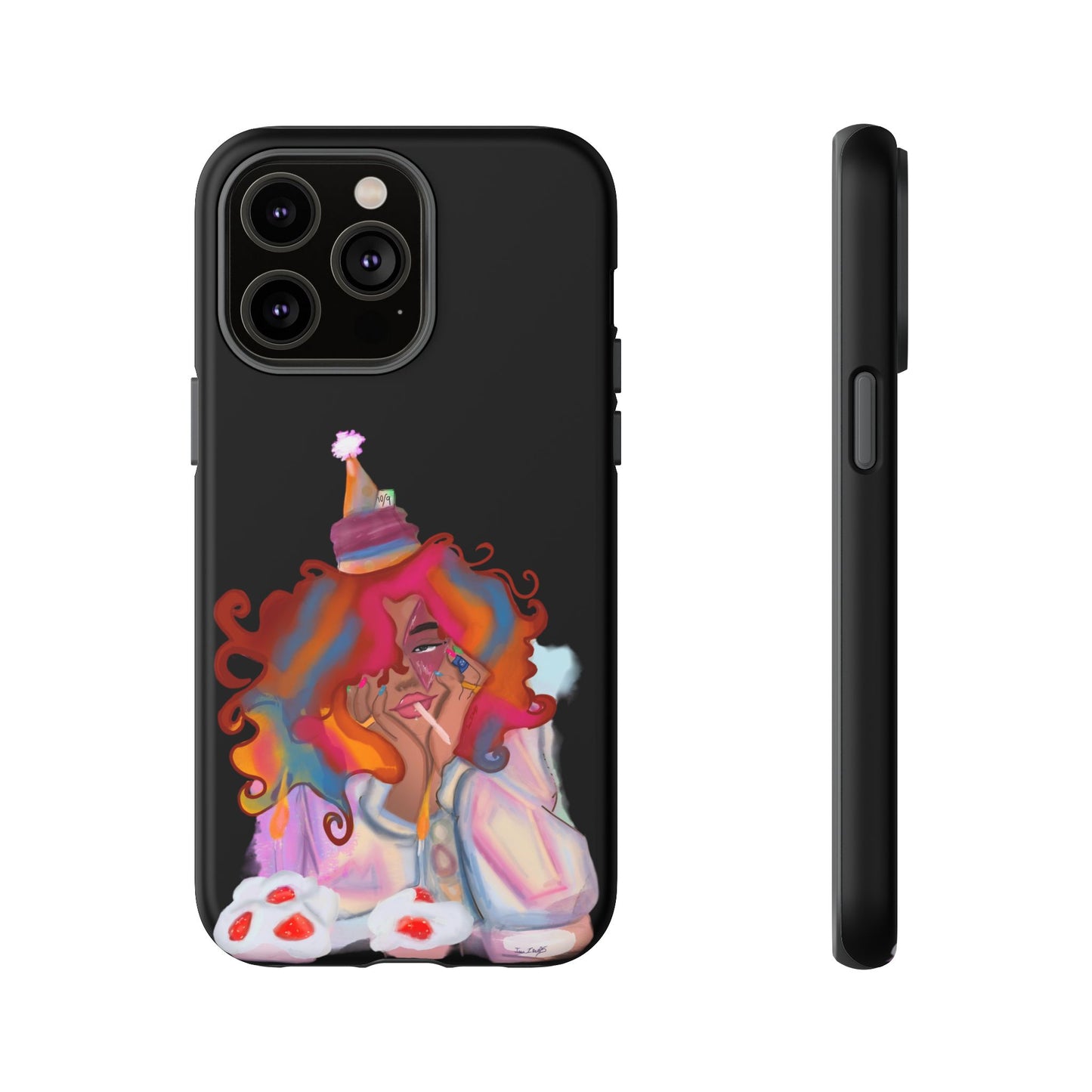 Custom ‘ Confetti Hues’  Art Design - Tough Cases (Black)