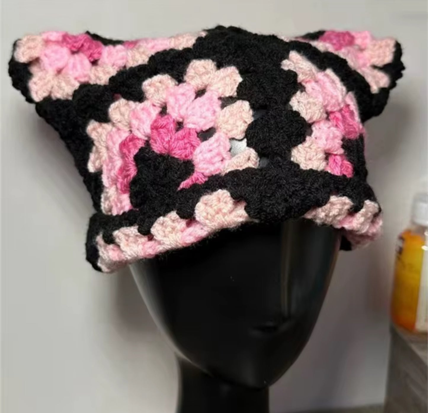 Grandma Square Cat Ear Beanie