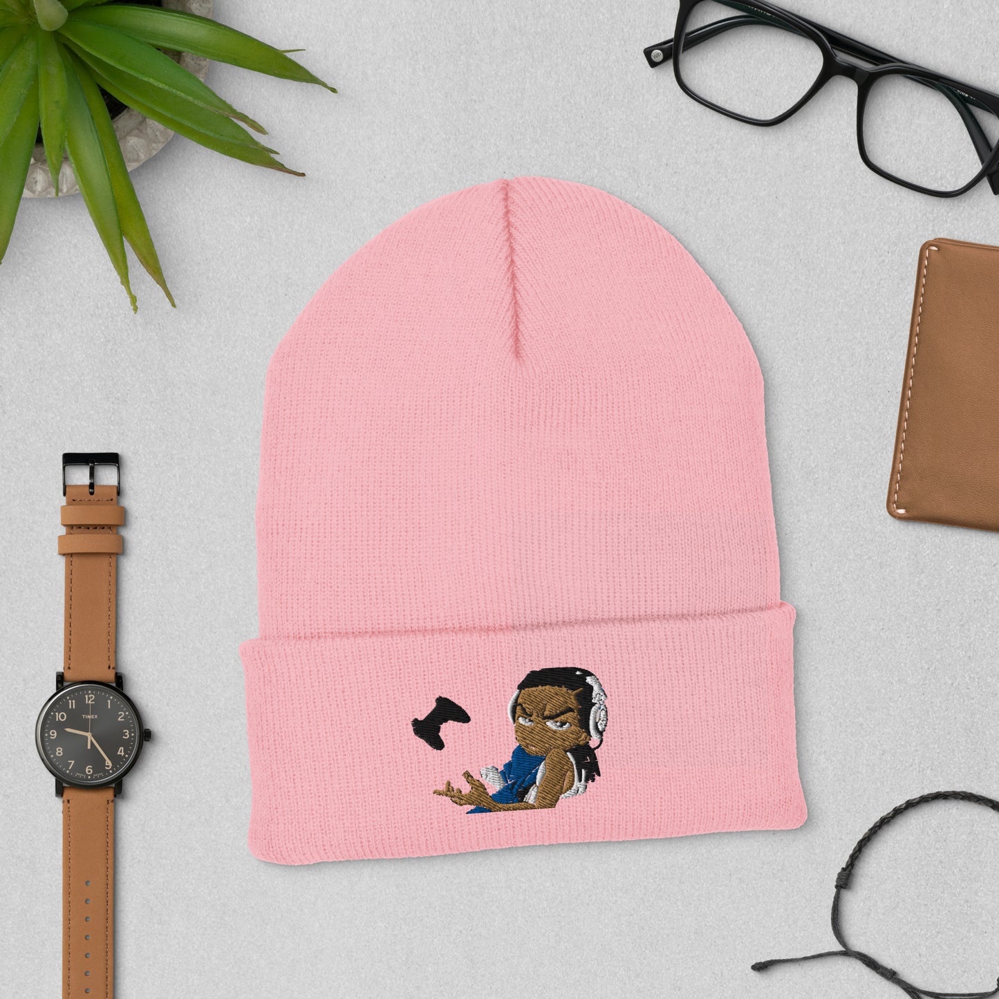 Exclusive 'Gamer' Embroidered Cuffed Beanie