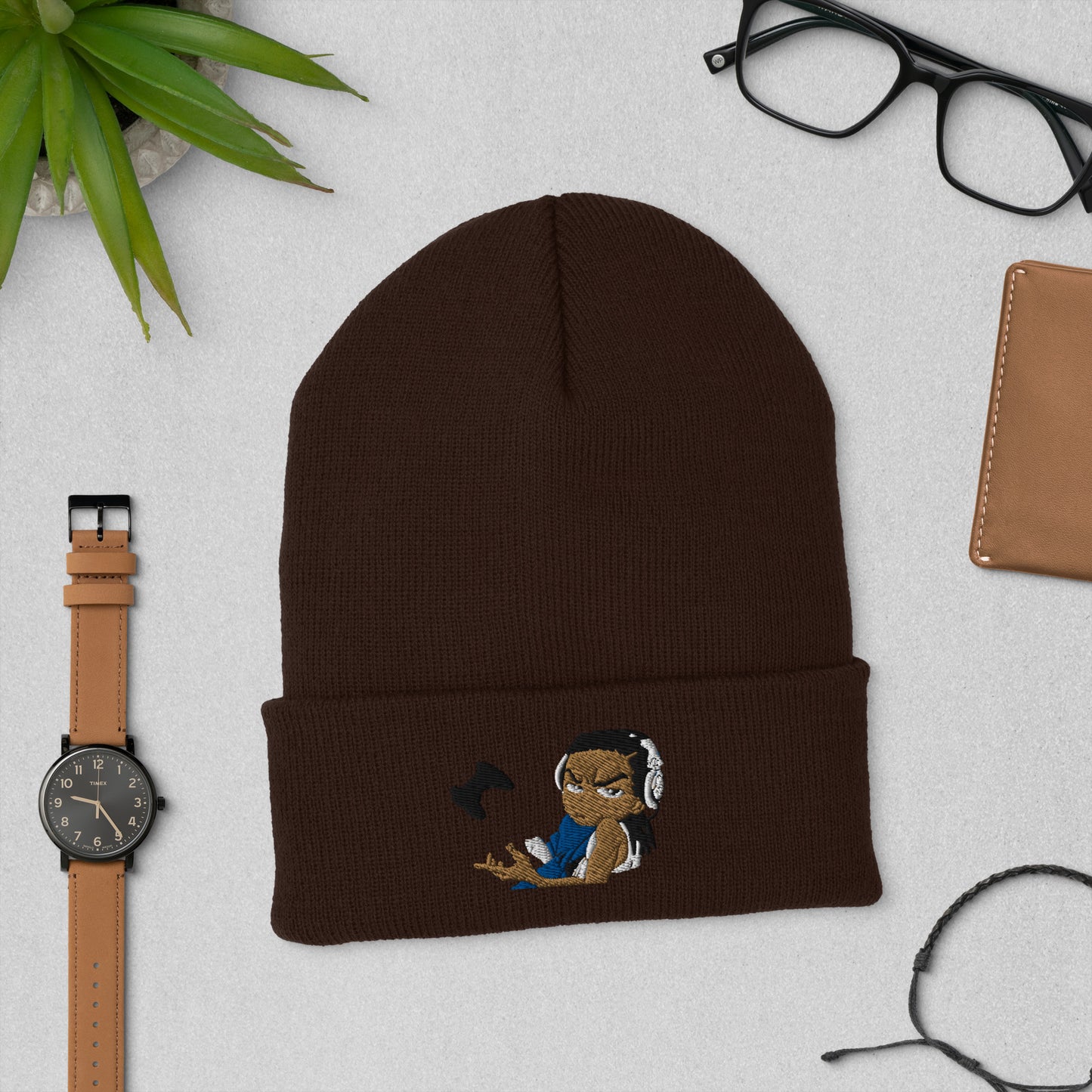 Exclusive 'Gamer' Embroidered Cuffed Beanie