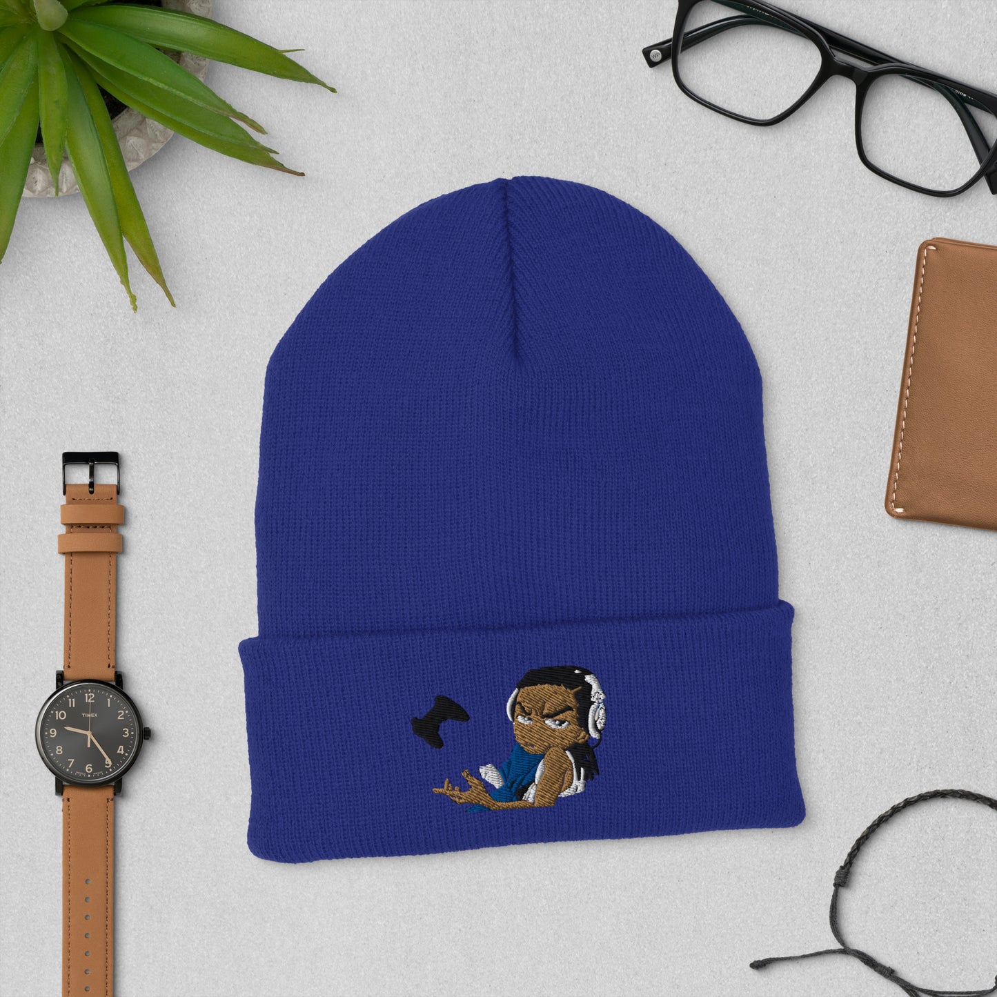 Exclusive 'Gamer' Embroidered Cuffed Beanie