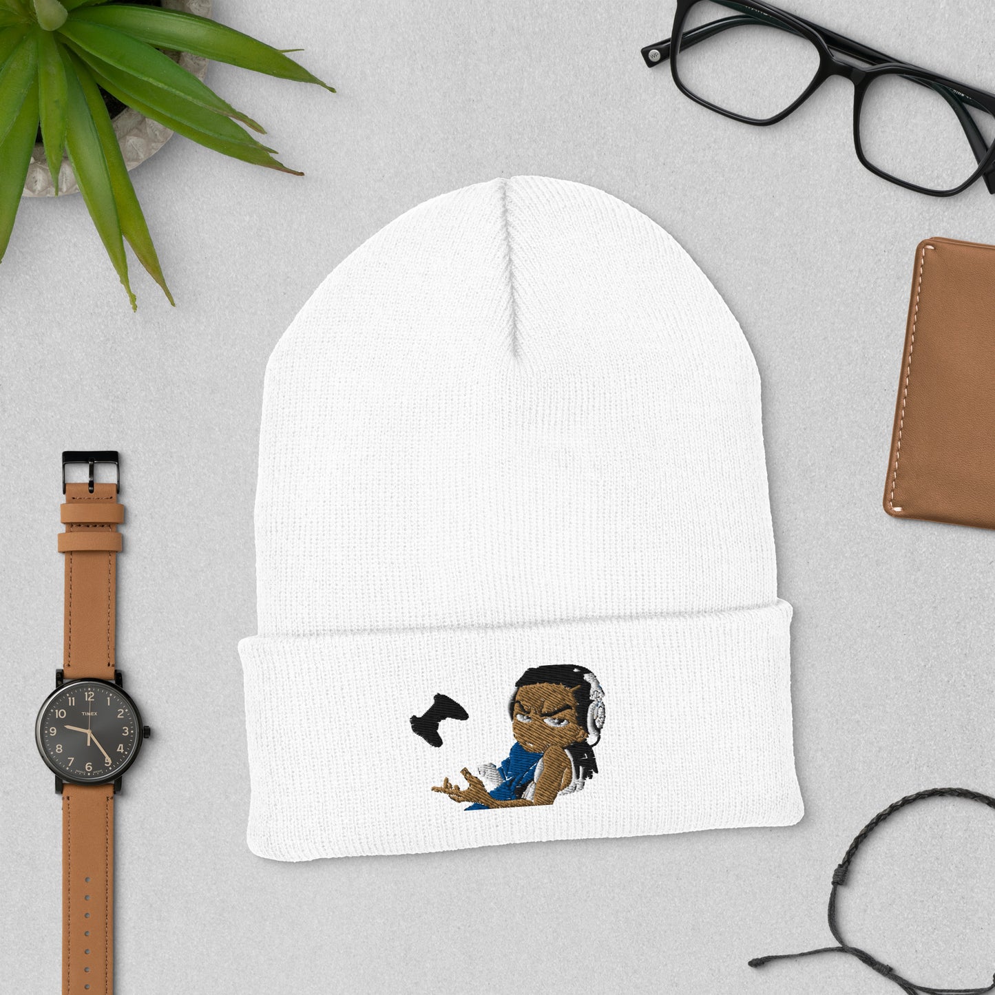 Exclusive 'Gamer' Embroidered Cuffed Beanie